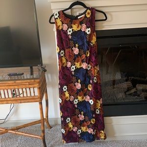 ALICE AND OLIVIA FLORAL MIDI DRESS